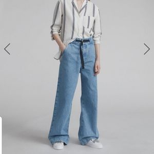 NEW Rag & Bone Massive Wide Leg Denim Pants